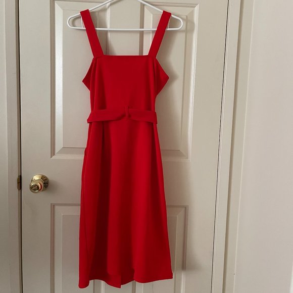 VERA MODA coral red dress - Size Small - Picture 3 of 3